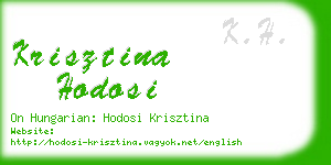 krisztina hodosi business card